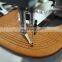 Automatic pattern logo label attaching cap visors sewing machine