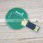 Round business card usb flash drive 2gb 4gb 8gb memory sticker credit card round pen drive