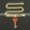 Ruby Heart Key Pendant Necklace 20