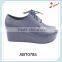 China Wholesale Groundwork Safety Lace up High Platform Ankle Boots for Women