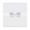 Type 86 UK/EU Standard Phone Wall Socket 16A White Flame Retardant PC Panel Socket And Switches Electrical