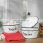 Custom turkish disposable white enamel metal cereal fruit soup bowl with handles