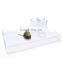 wholesale for milk tissue rectangle clear acrylic breakfast storage tray