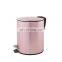 Household  customized color stainless steel soft closing 5L round trash can soft close pedal bin in stainless steel