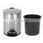 Thin lid soft close bin 3L 5L 12L household pedal bin waste can kitchen stainless steel pedal