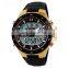 SKMEI 1016 Hot Sell Men Military Sport Watches 2 Times Zone Backlight Quartz+Digital Chronograph Swim Dive Wrist Watch