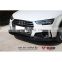 2017-19 Auto Body Parts 3K Twill Glossy Carbon Fiber Front Bumper Side Canards For AUDI A4 S4 B9 Sport