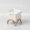Mini Gold Pot Indoor Creative Wholesale Ceramic White Europe Square Decorative Creamic Flowers Small Nursery Luxury Flower Pots