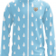 Custom Sublimation Blue Jacket of Water Drop Pattern with White Zipper