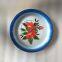 decal wholesale enamel steel round tray  enamel round tray Flower