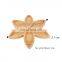 Chinese Six Pattern Flower Shaped Fruit Cakes Dried Sushi Food Plate Bamboo Serving Tray