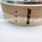Direct order dim sum food aluminum mouth bamboo steamer high quality round bamboo steamer set