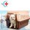 HC-R043 Pet Plastic Travel Cage with Steel Door  Portable Travel Box Carrier Traveling Cage for Cat /Dog