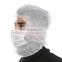 Factory supply Disposable face hood cover pp non-woven disposable space caps used in Hospital Food Industry
