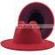 2022 Unisex Custom Wholesale Red Bottom Men Women Fedora Hats