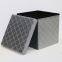 Foldable storage pressed velvet ottoman