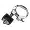 Electric pole fittings metal and rubber down lead clamp
