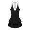 2025 Summer New Fashionable Versatile Colorblock Halter Neck Sleeveless Short Dress