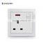 13A multi socket with 2 USB white glass panel wall power switched socket