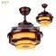 Hiddlen Blades 220V AC Motor Decorative Ceiling Fan