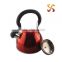 1.5L high quality stainless steel whistling tea kettle set with nylon handle