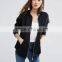 Hot selling cheap black zip up 280cbc hoodies women