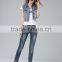 Vintage monkey acid wash lightly wrinkle butt up closes fit ladies denim jeans