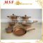 MSF-6689 12pcs pressing aluminum cookware set fancy champagne painting & non stick coating