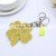 High End New PU Crystal Leaf Flower Pendant Key Chain WithTassel Women Bag Accessories Fashion Jewelry