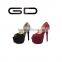 GD sexy high heel shallow mature women sandals without decoration