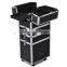 Aluminum Rolling Makeup Case Cosmetic Train Box