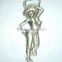 Metal cute lady embossed bottle opener with bronze plated
