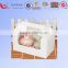 White papercard handle folding cute cake box with PET window