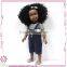 High quality black doll parts vinyl African American girl dolls