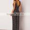 clothing factory fashion sexy low neckline polka dot jumpsuits and one piece for women 2016