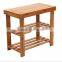 2-Tier Shoe Rack Entryway Shoe rack solid Bamboo Shoe Bench Shoe storage