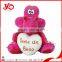 Custom made dragon plush toy wholesale, pink plush dragon with heart, dragon plush toys