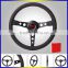 350mm fashionable popular racing car suede/pvc/leather/carbon pvc/pu steering wheels