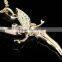 18k gold angel wing crystal wedding necklace
