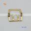 Light gold Double Pin Belt Buckle ornament accessory for handbag