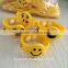 2015 New product custom emoji cute smiley face soft toys emoji silicon bracelet cheap price