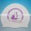 Fashionable quality adult / kid sizes customized logo printed waterproof silicone rubber swimming cap