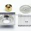 Competitive Price Decorative Square Floor Drains Bathroom Accessories Anti-odor Grating Covers