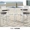 Nice design unique rattan bar stool garden furniture table and long chair wholesale bar furniture