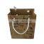 Eco friendly offset printing plain kraft paper shopping bag