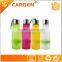 Custom logo sport plastic fruit infuser water bottle