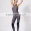 Latest Deep Armholes Racerback Design Women grey Athletic Yoga Wear Set