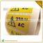Factory Price Custom Printing Warning Adhesive Sticker Labels