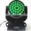 led stage beam light RGBWA/UV 6in1 36*15W LED zoom moving head light