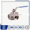 OEM Chinese factory stainless steel industrial 3 way ball valve iso mounting pad